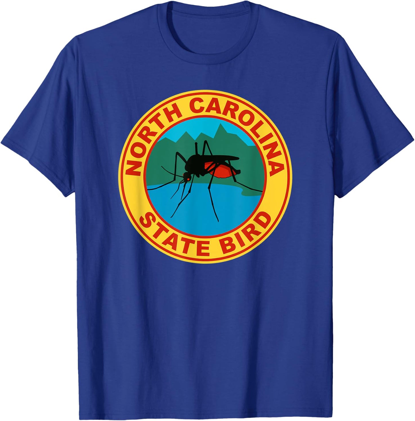 Funny North Carolina Mosquito State Bird T-Shirt - T-Shirt | Royal
