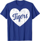 Tigers School Sports Fan Team Spirit Mascot Cute Heart Gift T-Shirt - T-Shirt | Royal