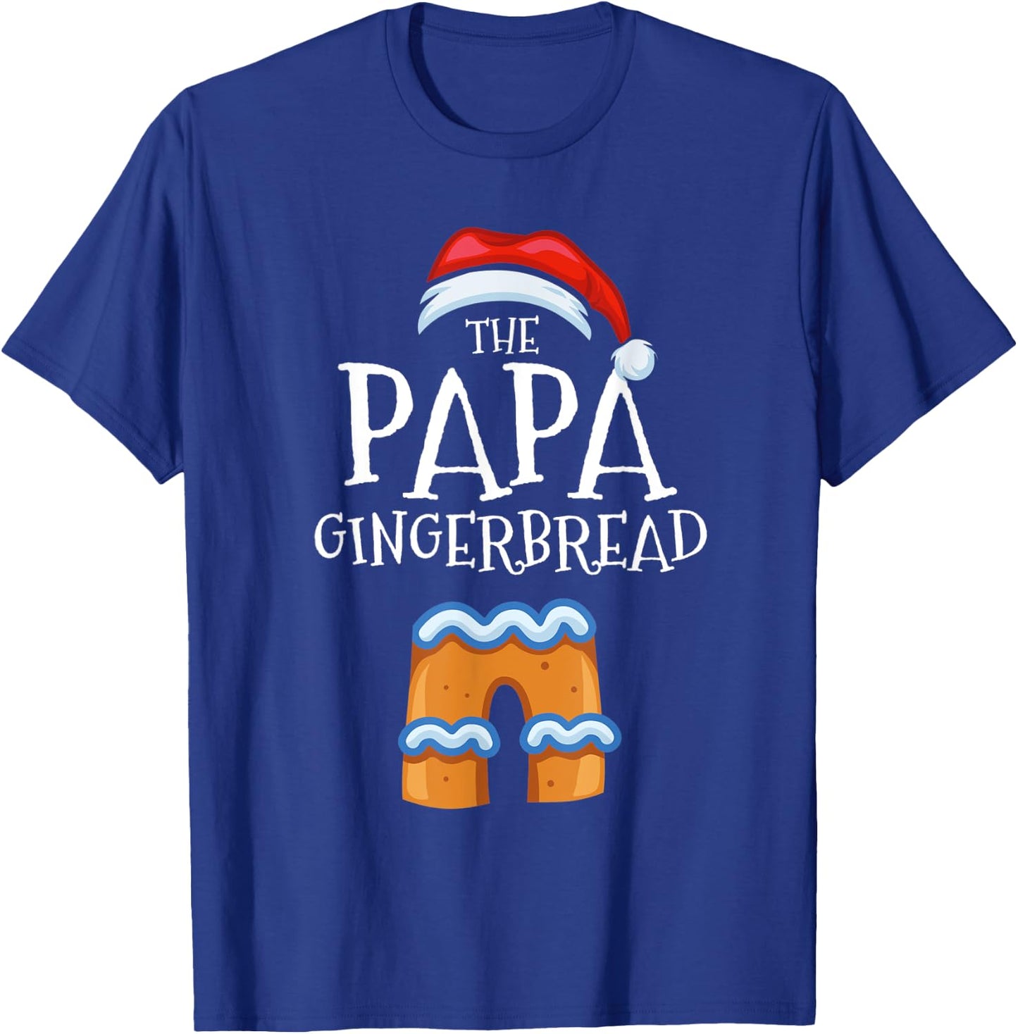 Papa Gingerbread Family Matching Group Christmas Gift Pajama T-Shirt - T-Shirt | Royal