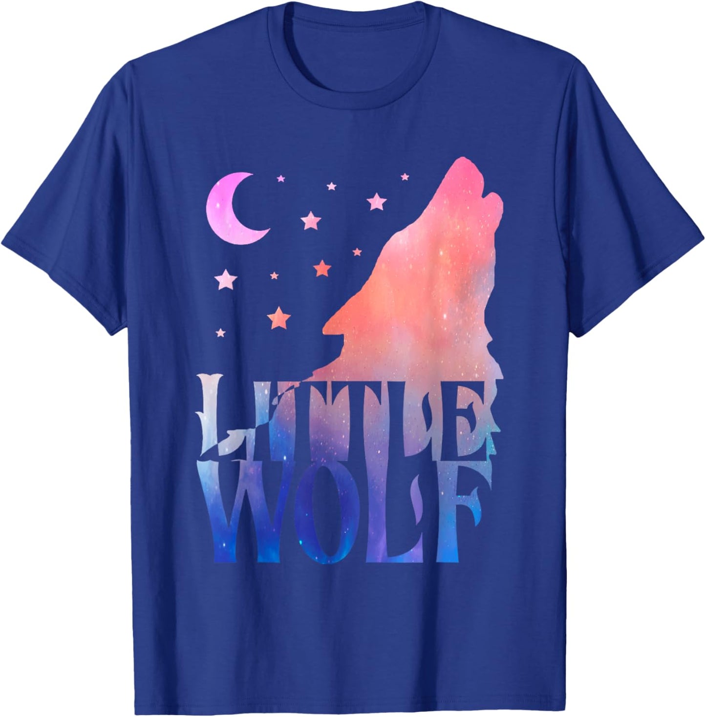 Little Wolf Gift Matching Family Tribe Wolves Moon T-Shirt - T-Shirt | Royal