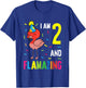 Flamingo 2nd Birthday I Am 2 And Flamazing T-Shirt - T-Shirt | Royal