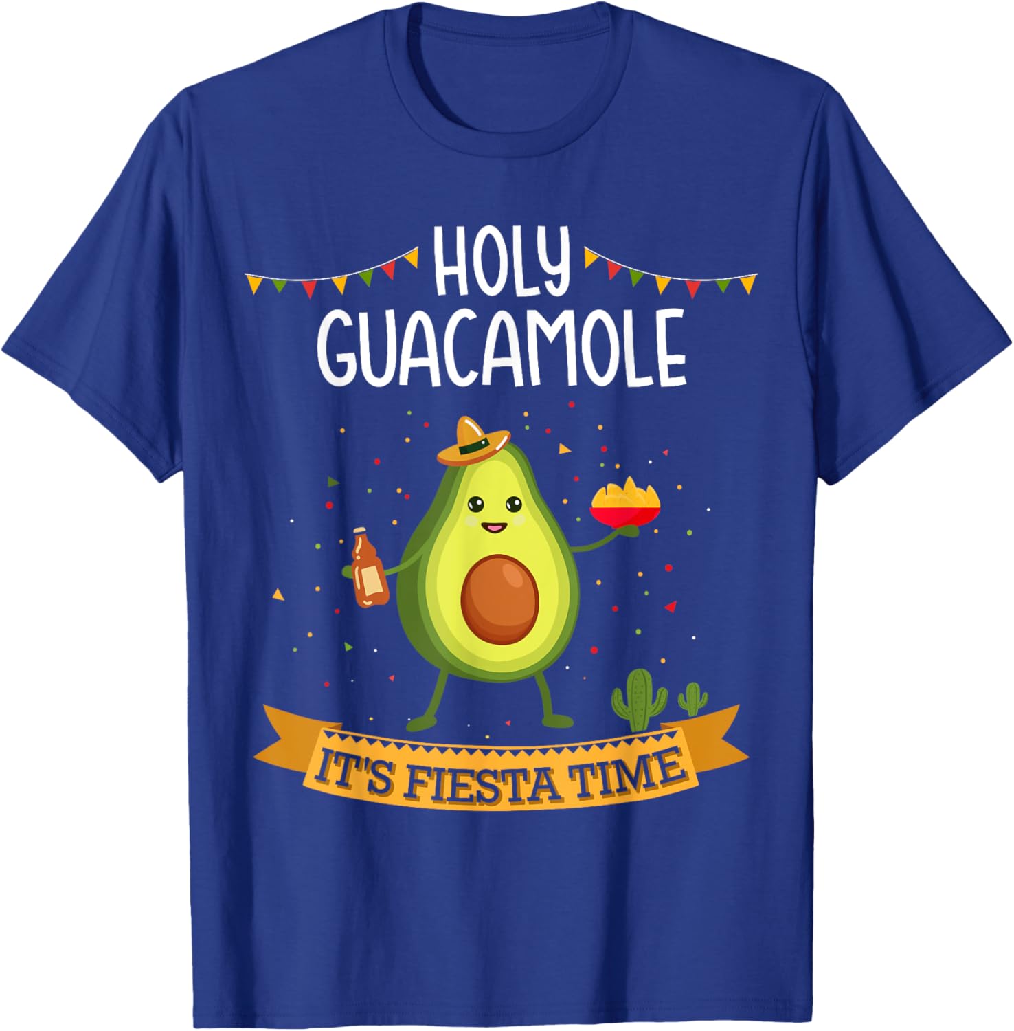 Holy guacamole with avocado for Cinco de Mayo fiesta time T-Shirt - T-Shirt | Royal