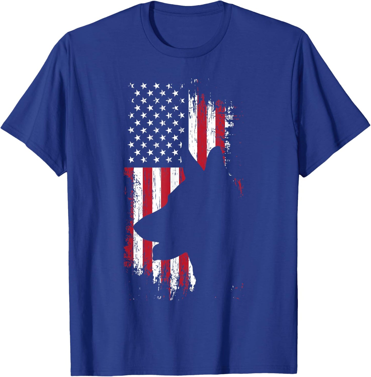 German Shepherd American Flag Shirt USA Patriotic Dog Gift T-Shirt - T-Shirt | Royal