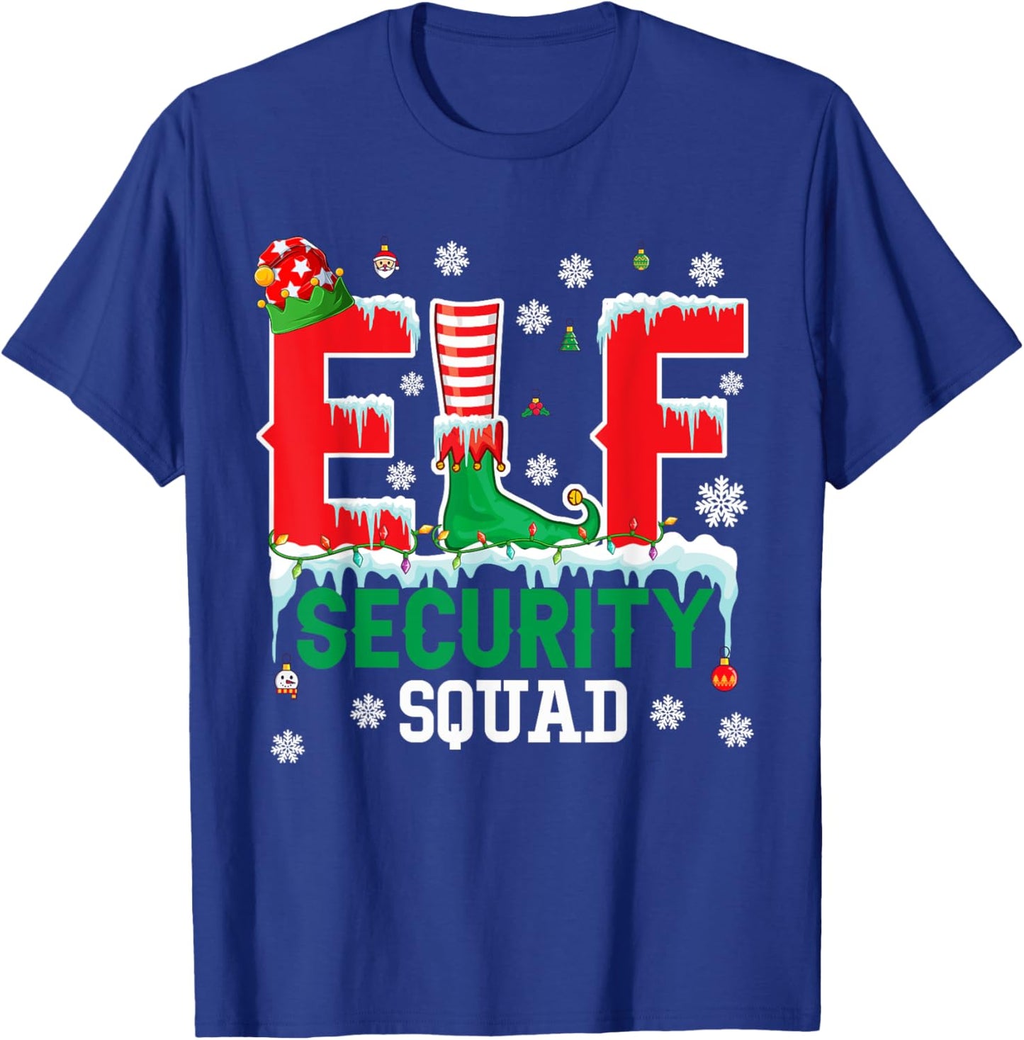 Elf Security Squad Christmas Elf Matching Family Lover T-Shirt - T-Shirt | Royal