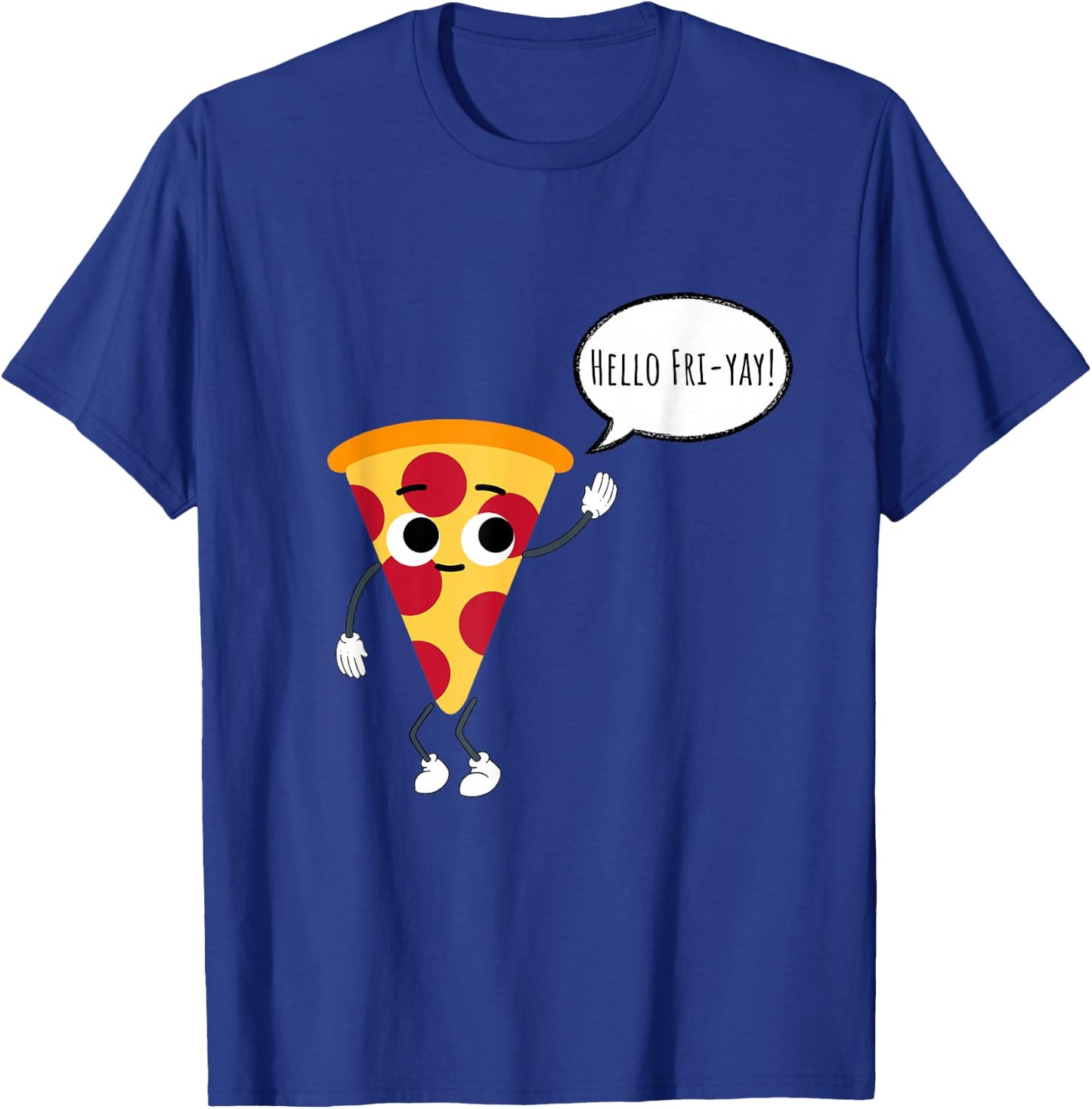 Funny Pizza Friday Men Women Kids Pizza Parlor Shop T-Shirt - T-Shirt | Royal