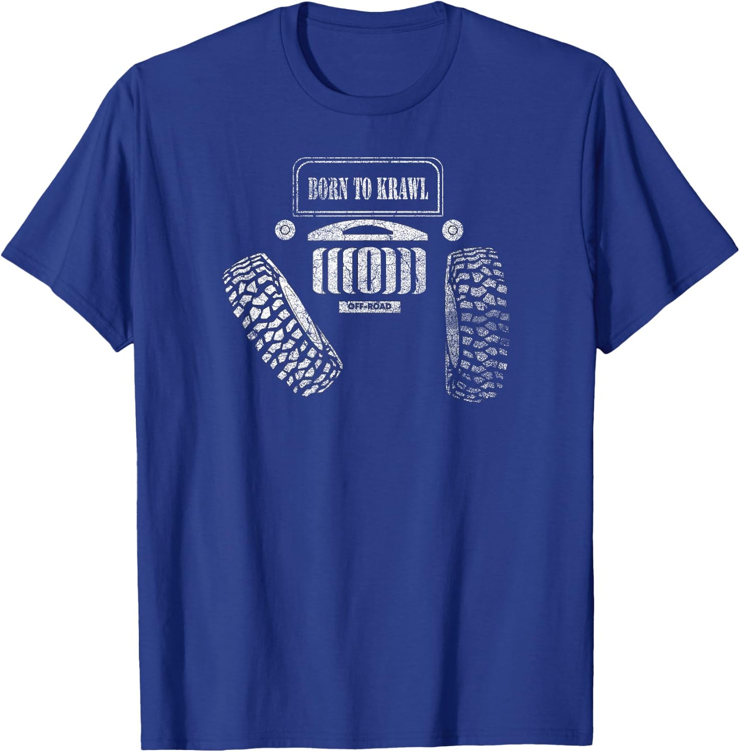 Born To Krawl Off-Road RC Rock Crawler 4x4 Big Tires T-Shirt - T-Shirt | Royal