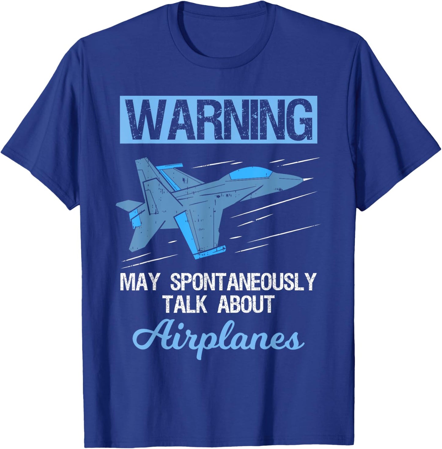 Funny Pilot Aviation Jet Fighter Aeroplane Plane T-Shirt - T-Shirt | Royal