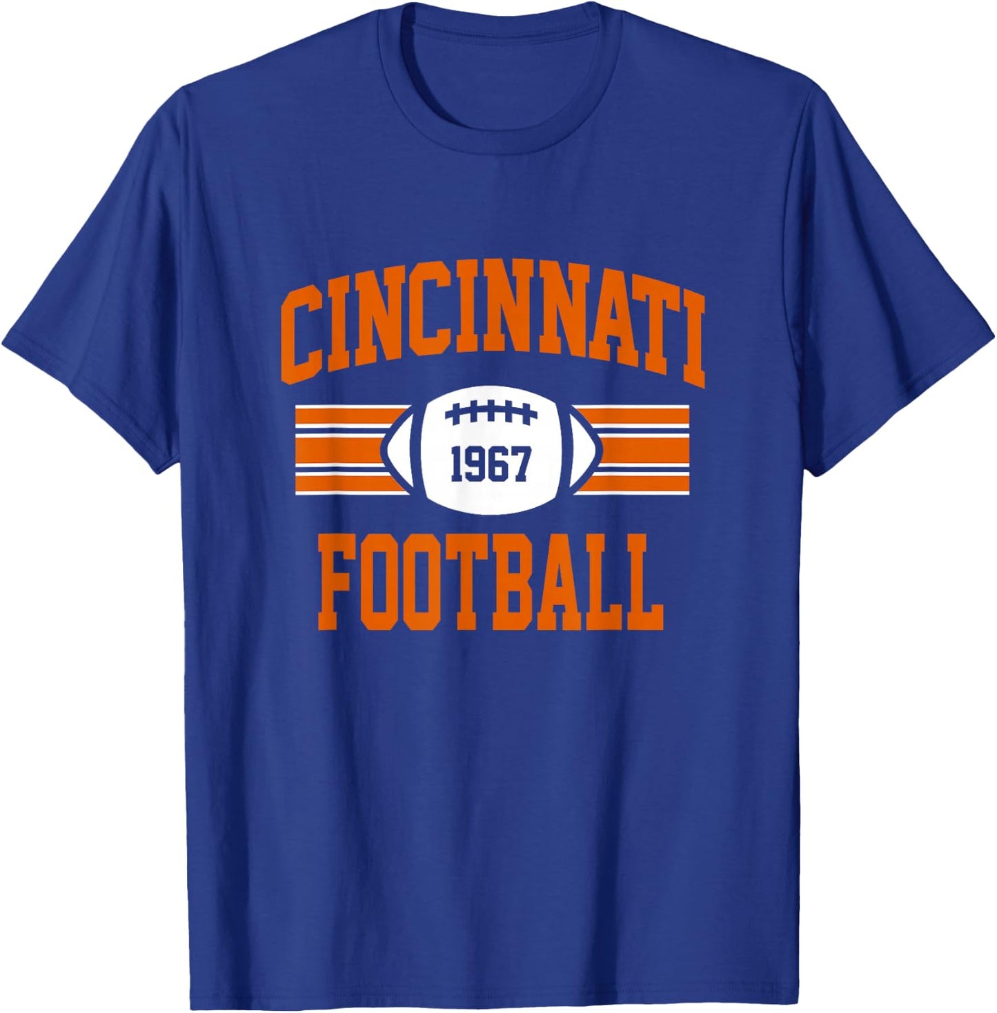 Cincinnati Football Athletic Vintage Sports Team Fan T-Shirt - T-Shirt | Royal