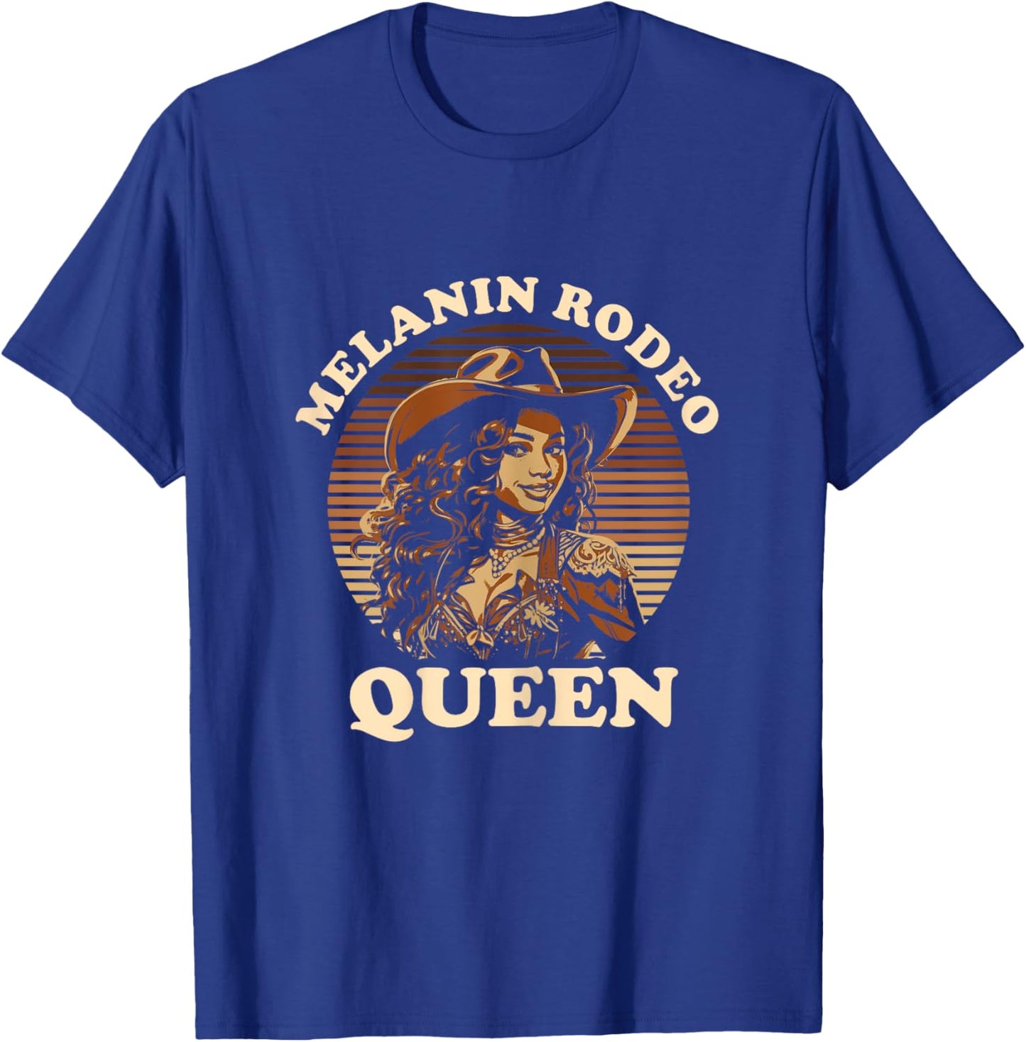 Melanin Rodeo Queen Bronc Riding African American T-Shirt - T-Shirt | Royal