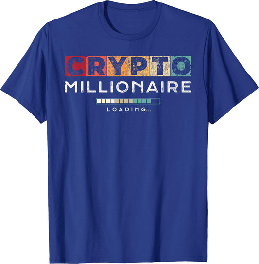 Crypto Millionaire Shirt | Vintage Bitcoin Crypto T-Shirt - T-Shirt | Royal