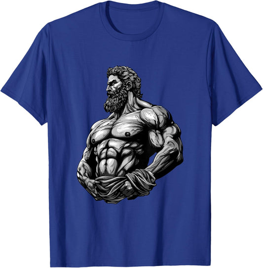 Greek Warrior Bodybuilding Gym Muscles Fitness T-Shirt - T-Shirt | Royal