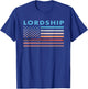 Vintage Sunset American Flag Lordship, Connecticut Women Men T-Shirt - T-Shirt | Royal