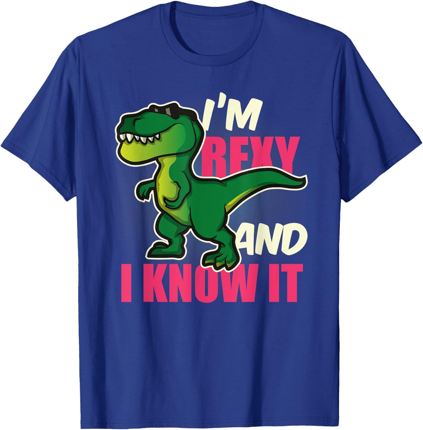 Funny Dinosaur T Rex Shirt for Children Youth and Adults T-Shirt - T-Shirt | Royal