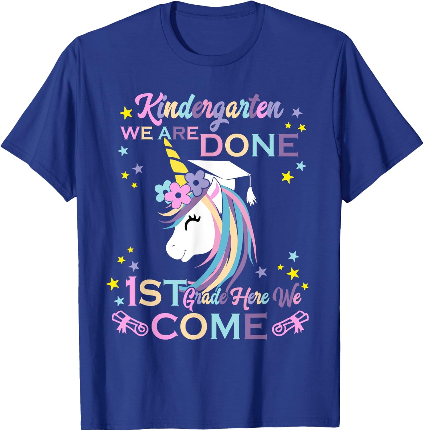 Kindergarten Graduation Magical Unicorn T-Shirt - T-Shirt | Royal