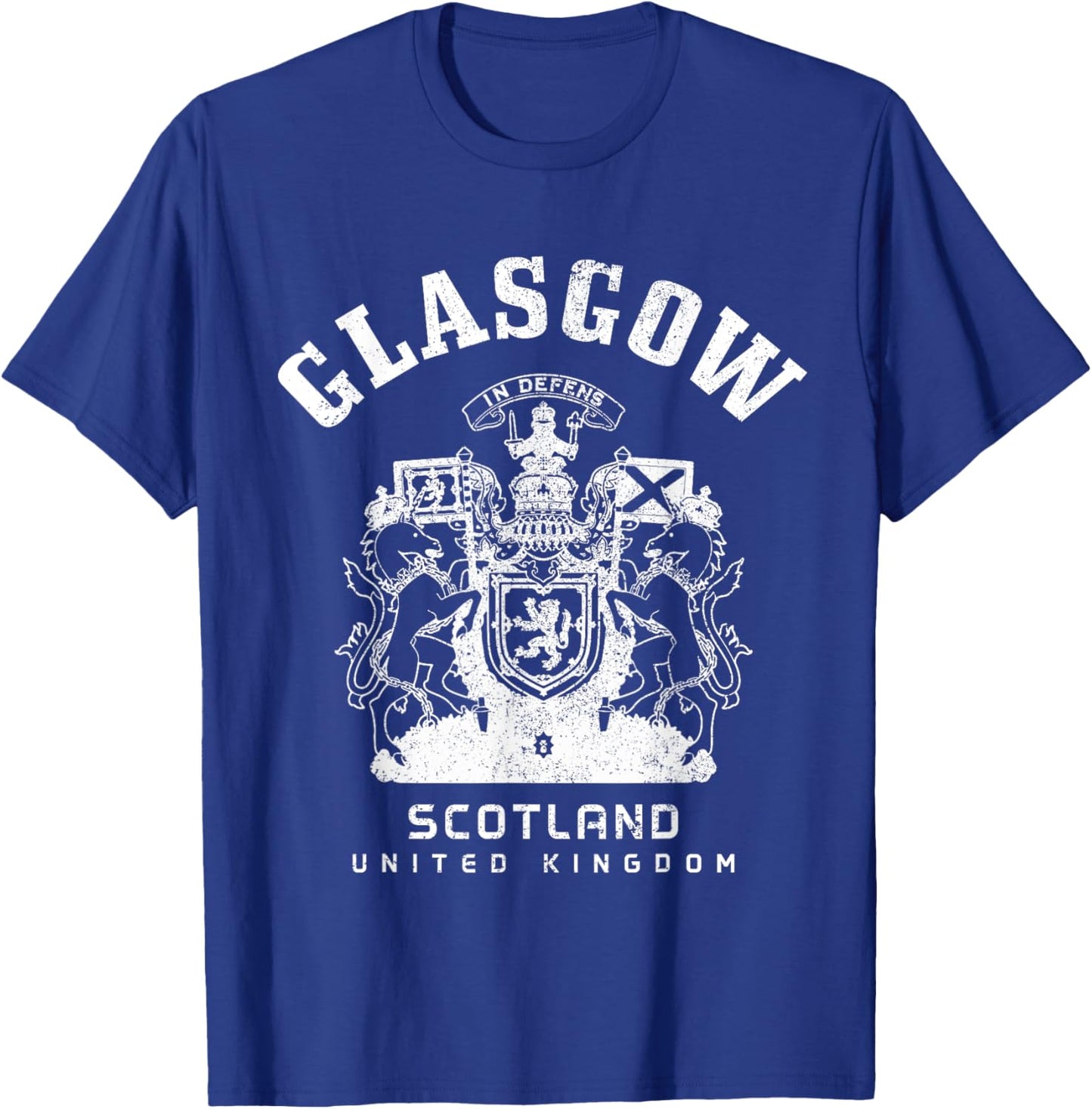 Glasgow Scotland UK Vintage Scottish T-Shirt - T-Shirt | Royal