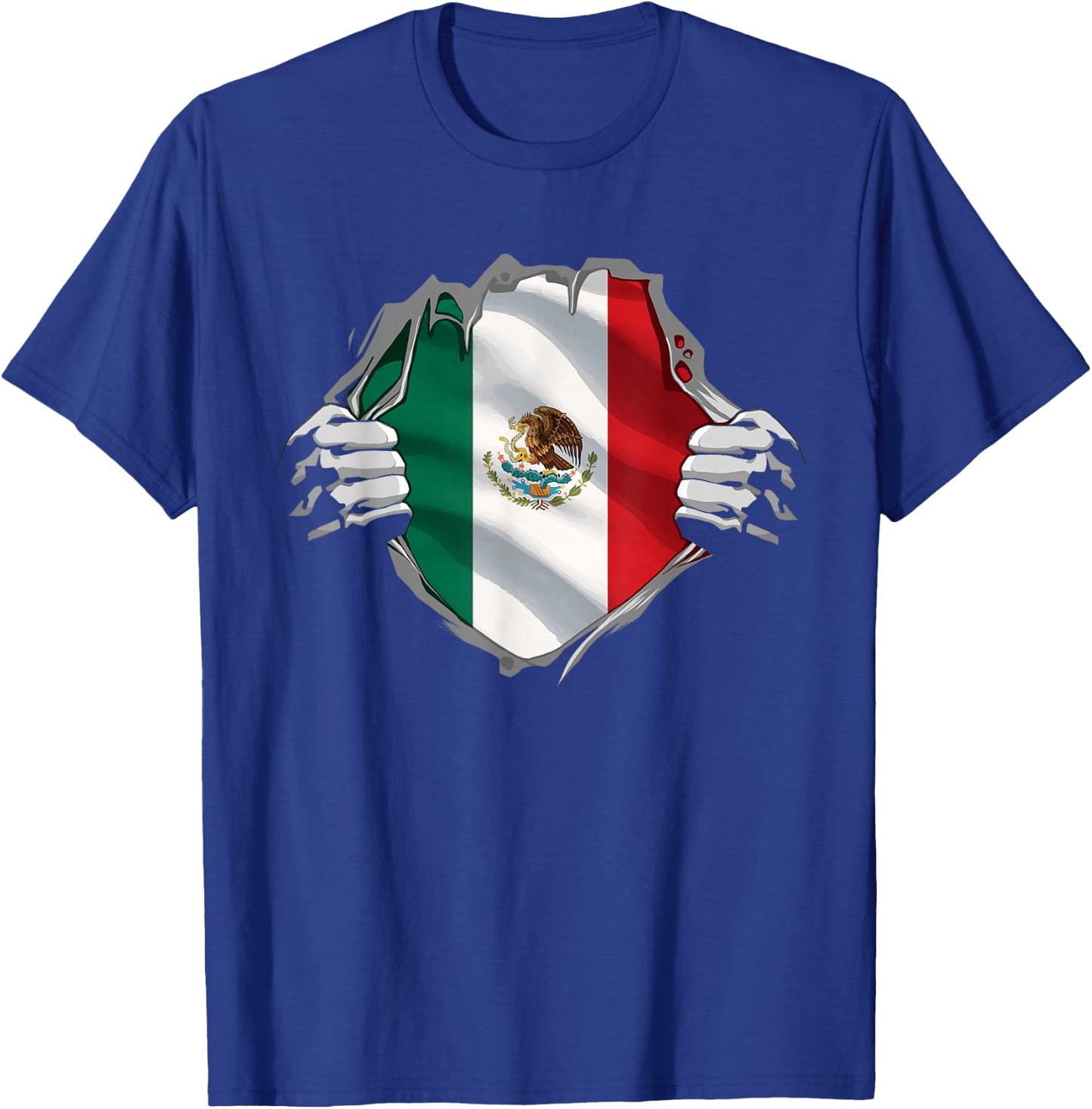 Mexico Shirt Mexican Flag Shirt Hispanic Pride Independence T-Shirt - T-Shirt | Royal