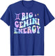 Gemini Big Energy Retro Smile Flower Zodiac Birthday T-Shirt - T-Shirt | Royal
