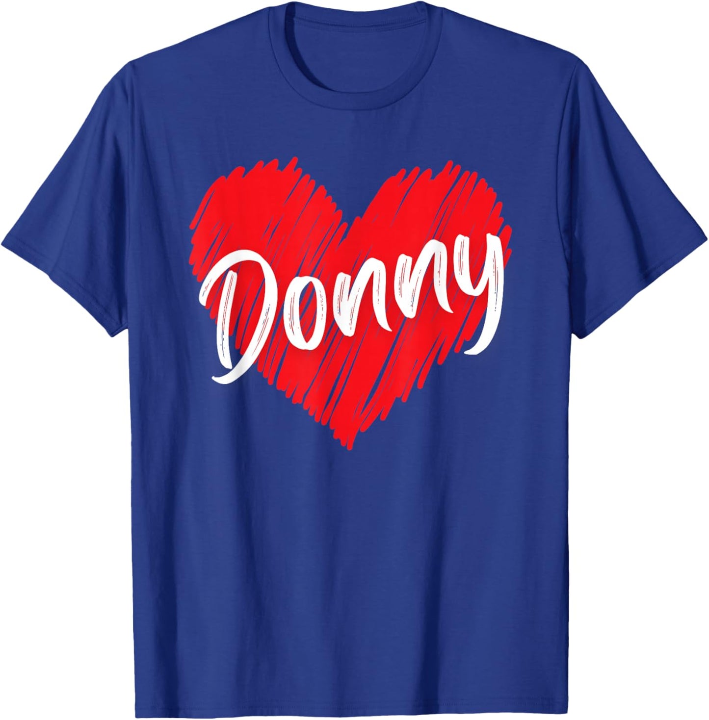 Donny Personalized Name I Love Donny Heart Vintage T-Shirt - T-Shirt | Royal