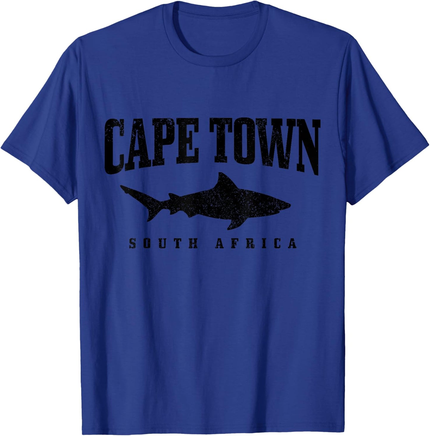 Cape Town South Africa Big White Shark Cage Diving Vintage T-Shirt - T-Shirt | Royal