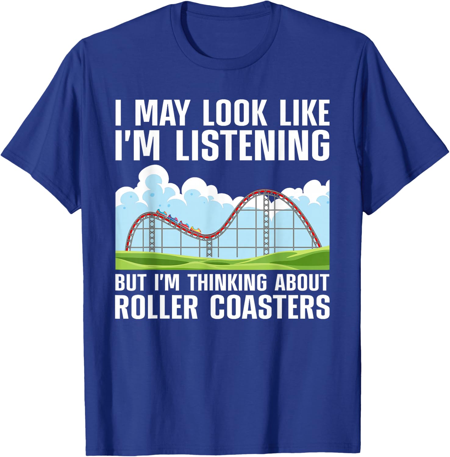 Funny Roller Coaster Art Women Roller Coaster Lover T-Shirt - T-Shirt | Royal