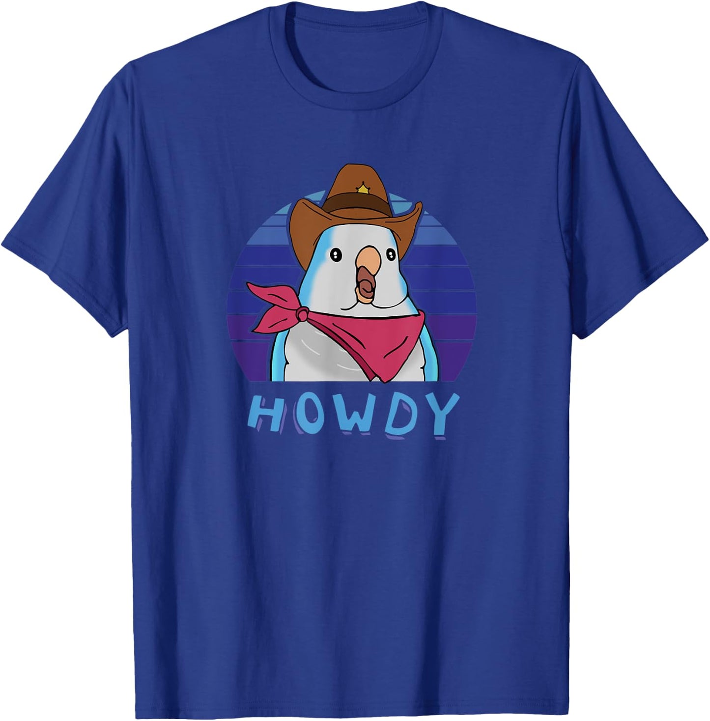 Aesthetic Howdy Funny Cute Blue Quaker Parrot Monk Parakeet T-Shirt - T-Shirt | Royal