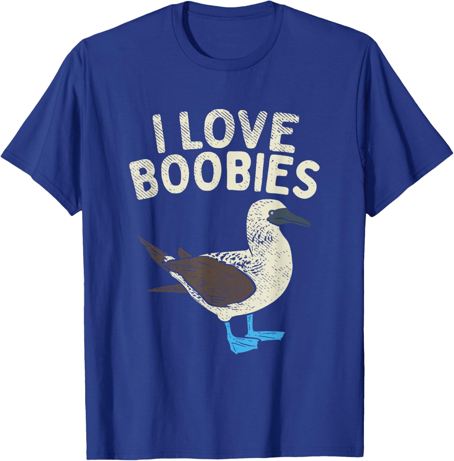 Blue Footed Boobies Word Game - I Love Boobies Pot T-Shirt - T-Shirt | Royal