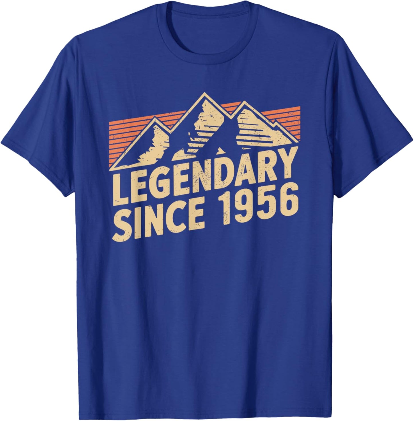 Legendary Since 1956 Birthday Mountain Retro Vintage 1956 T-Shirt - T-Shirt | Royal