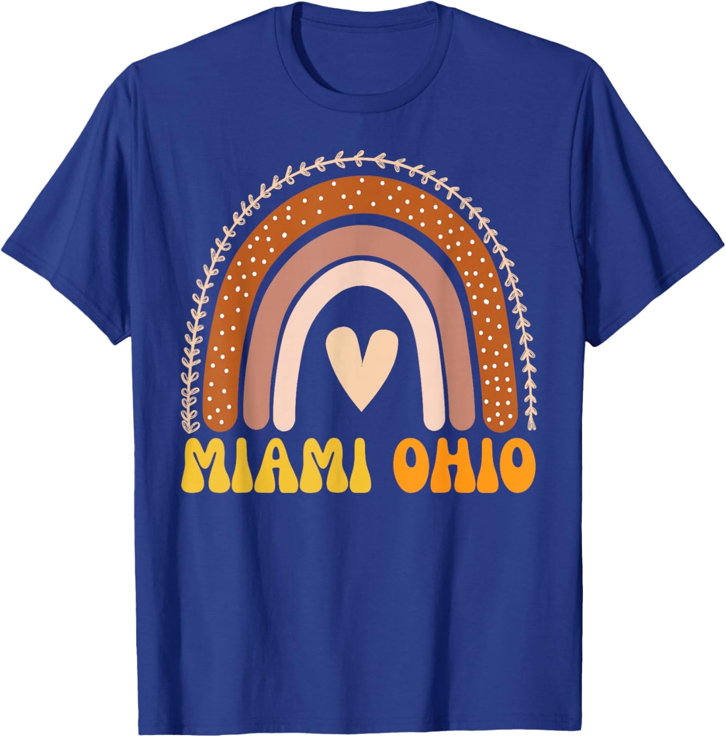 Miami OH Vintage Rainbow Retro Athletic Ohio Sports College T-Shirt - T-Shirt | Royal