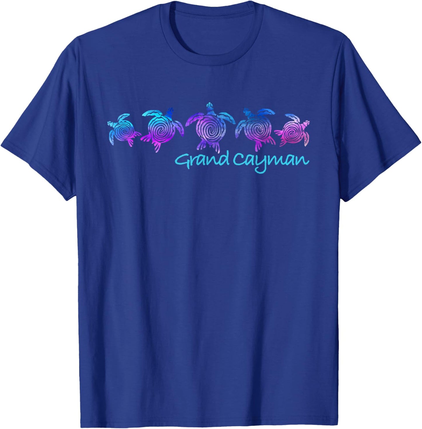Grand Cayman Beach Design/Tribal Turtle Gift T-Shirt - T-Shirt | Royal