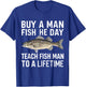 Buy A Man Eat Fish He Day Teach Man To A Lifetime fishing T-Shirt - T-Shirt | Royal