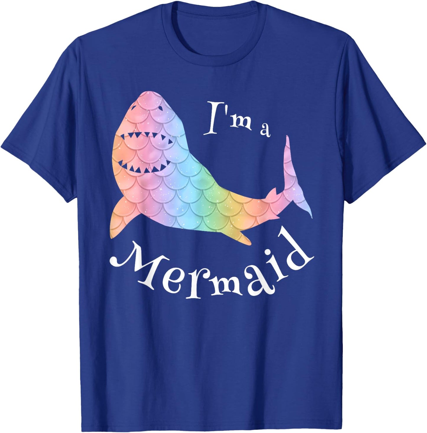 I'm a Mermaid , Cute Swim Great White Shark T-Shirt - T-Shirt | Royal