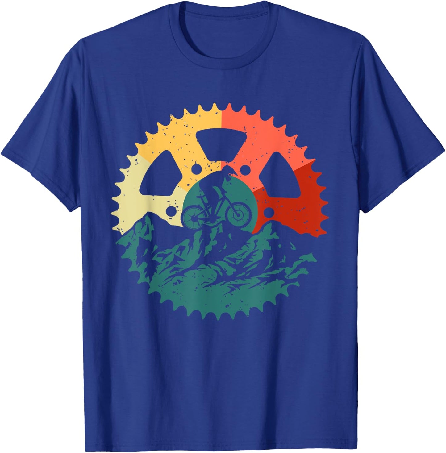 Funny Mountain Biking Art Women MTB Mountain Biker T-Shirt - T-Shirt | Royal