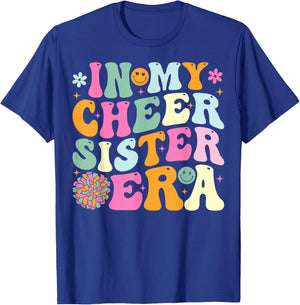 Groovy In My Cheer Sister Era Cheerleading T-Shirt - T-Shirt | Royal