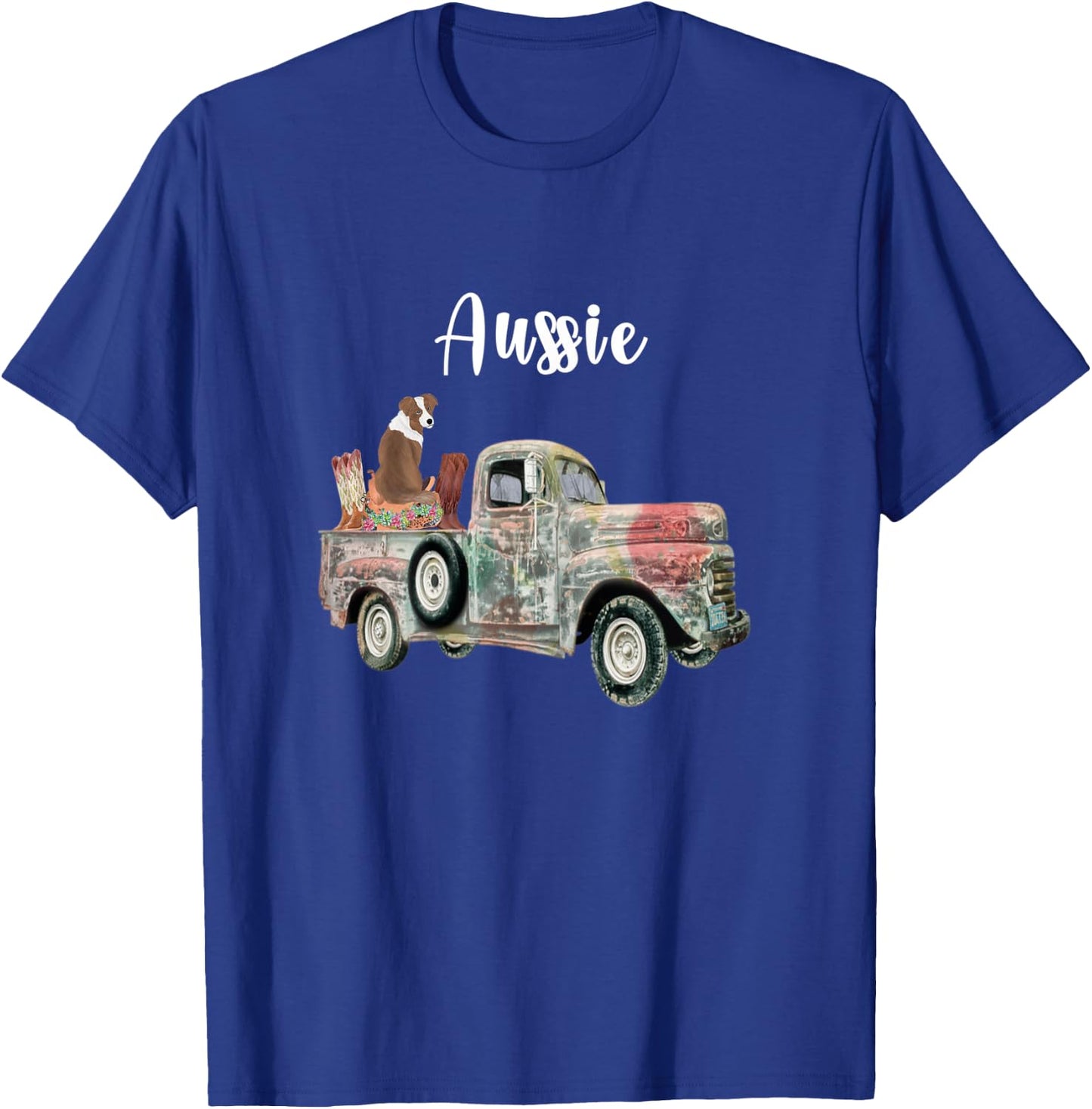 Red Merle Australian Shepherd Dog Gift Aussie Women T-Shirt - T-Shirt | Royal