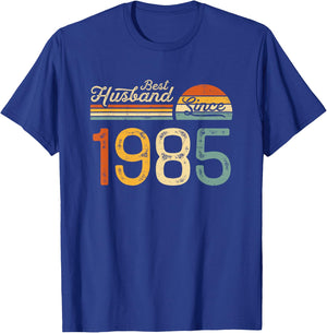 40th wedding anniversary 40 years - Best Husband Since 1985 T-Shirt - T-Shirt | Royal