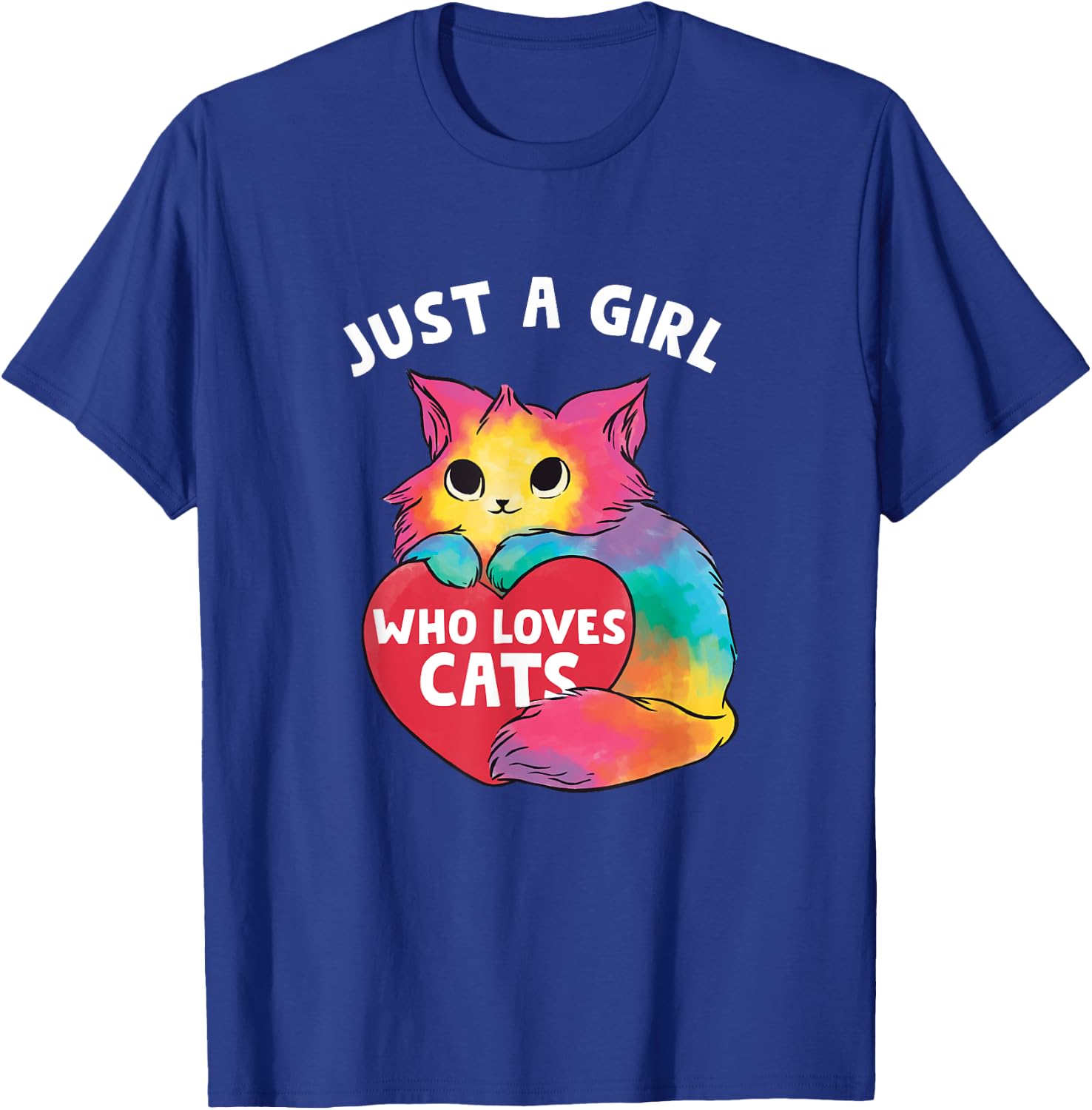 Just a girl who loves cats, cute Cat lover for Girls T-Shirt - T-Shirt | Royal