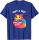 Just a girl who loves cats, cute Cat lover for Girls T-Shirt - T-Shirt | Royal
