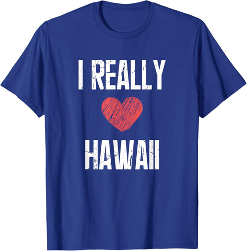 I Really Love Hawaii Heart Retro Style Home State