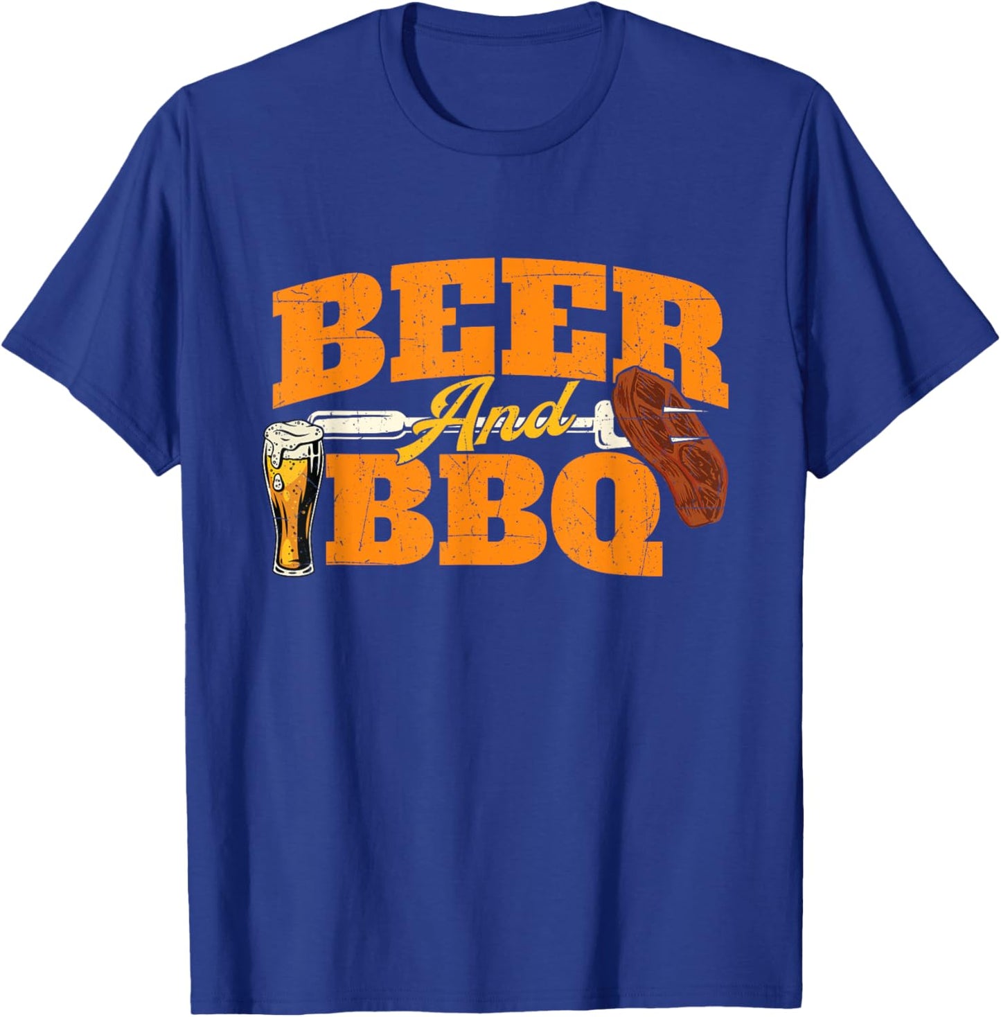 Beer and BBQ - Grilling Grill Pitmaster Barbecue Lover T-Shirt - T-Shirt | Royal