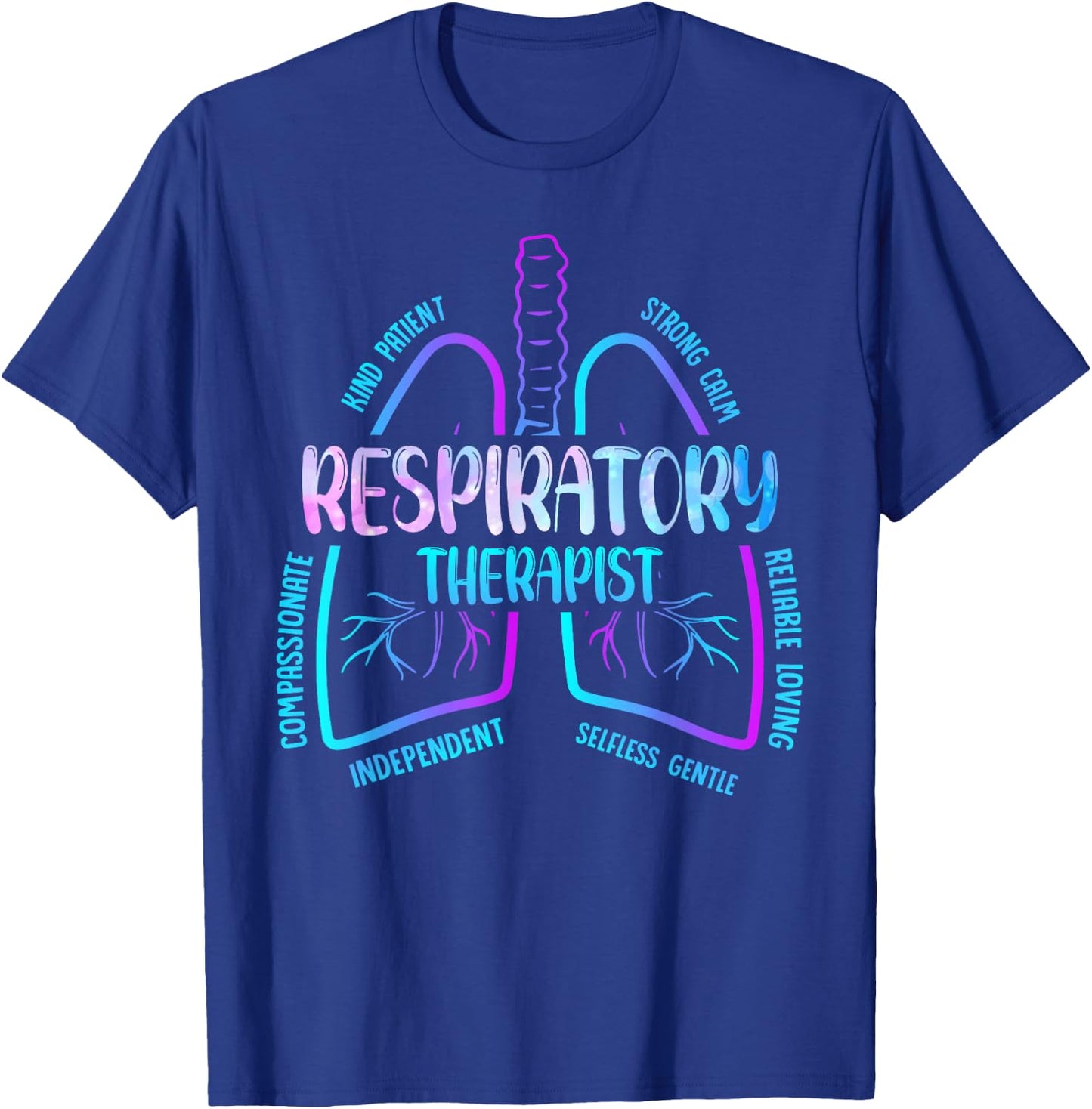 RT Care Respiratory Therapy Gifts - Respiratory Therapist T-Shirt - T-Shirt | Royal