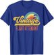 Flight Attendant Vintage Sunset Profession Retro Job Title T-Shirt - T-Shirt | Royal