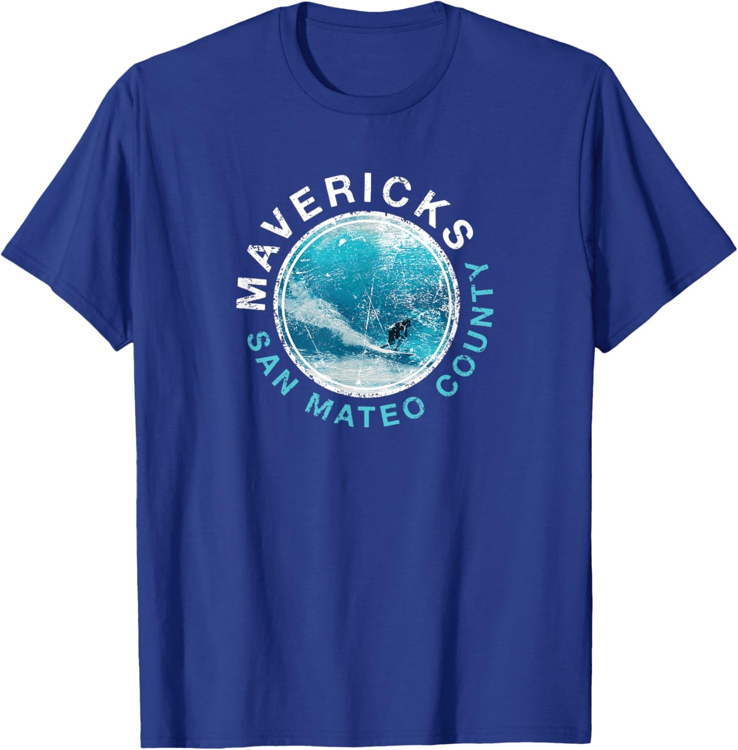 MAVERICKS California Big Wave Surfing T-Shirt - T-Shirt | Royal