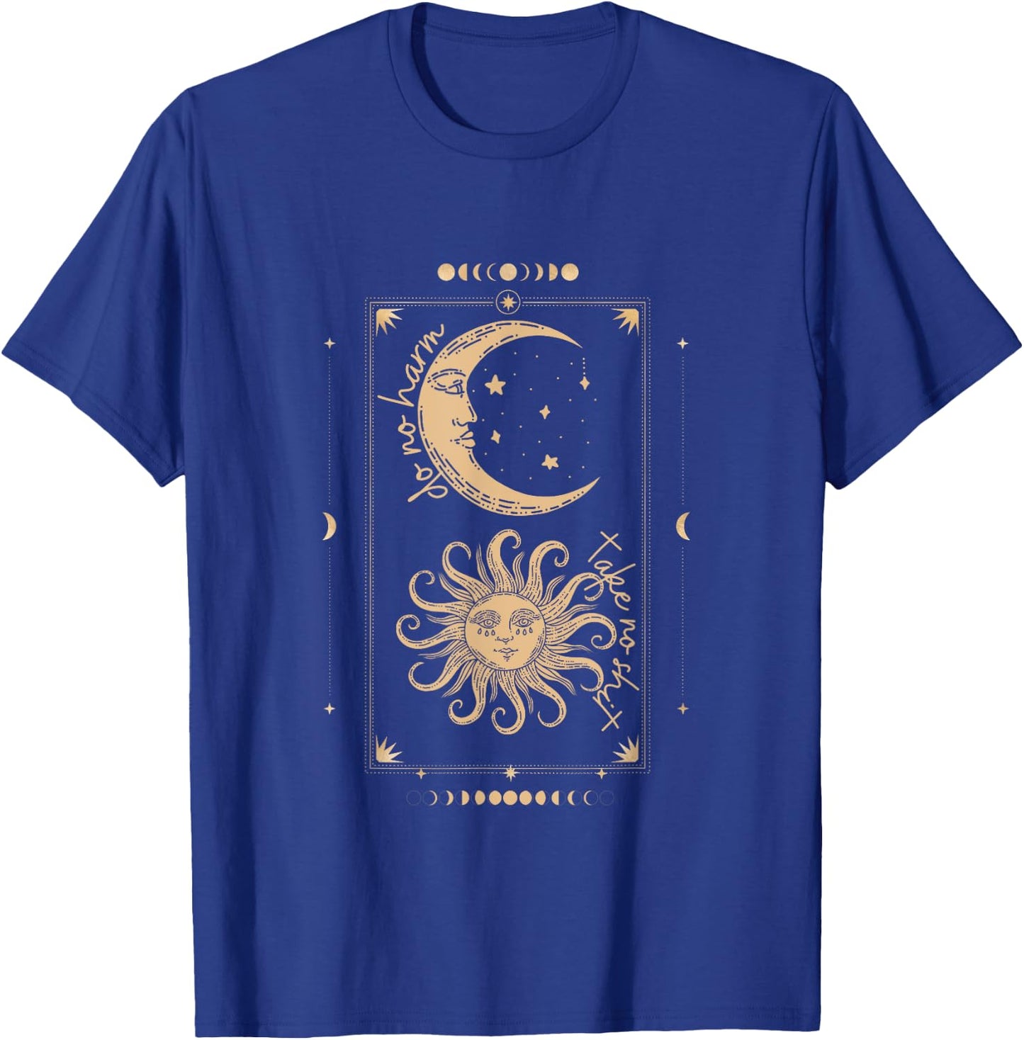 Do No Harm Take No Shit Mystical Moon Phase Tarot Witchy T-Shirt - T-Shirt | Royal