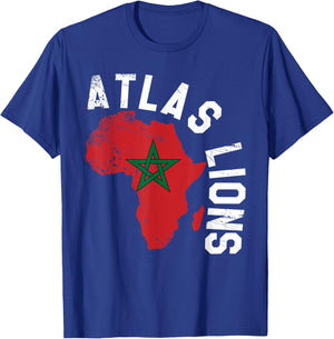 Morocco Flag Soccer T-Shirt - T-Shirt | Royal