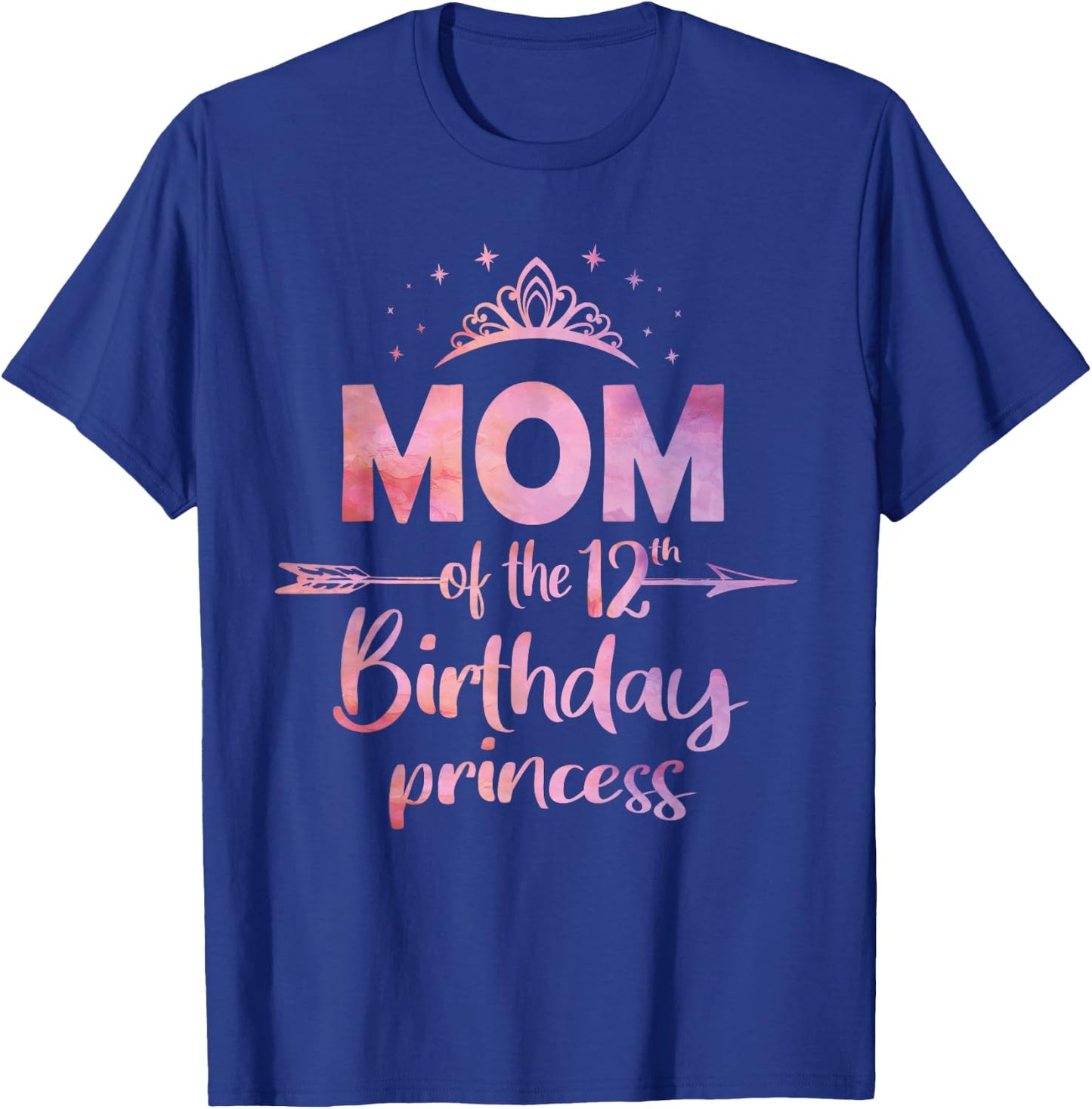 Mom Of The 12th Birthday Princess Girl 12 Years Old B-day T-Shirt - T-Shirt | Royal