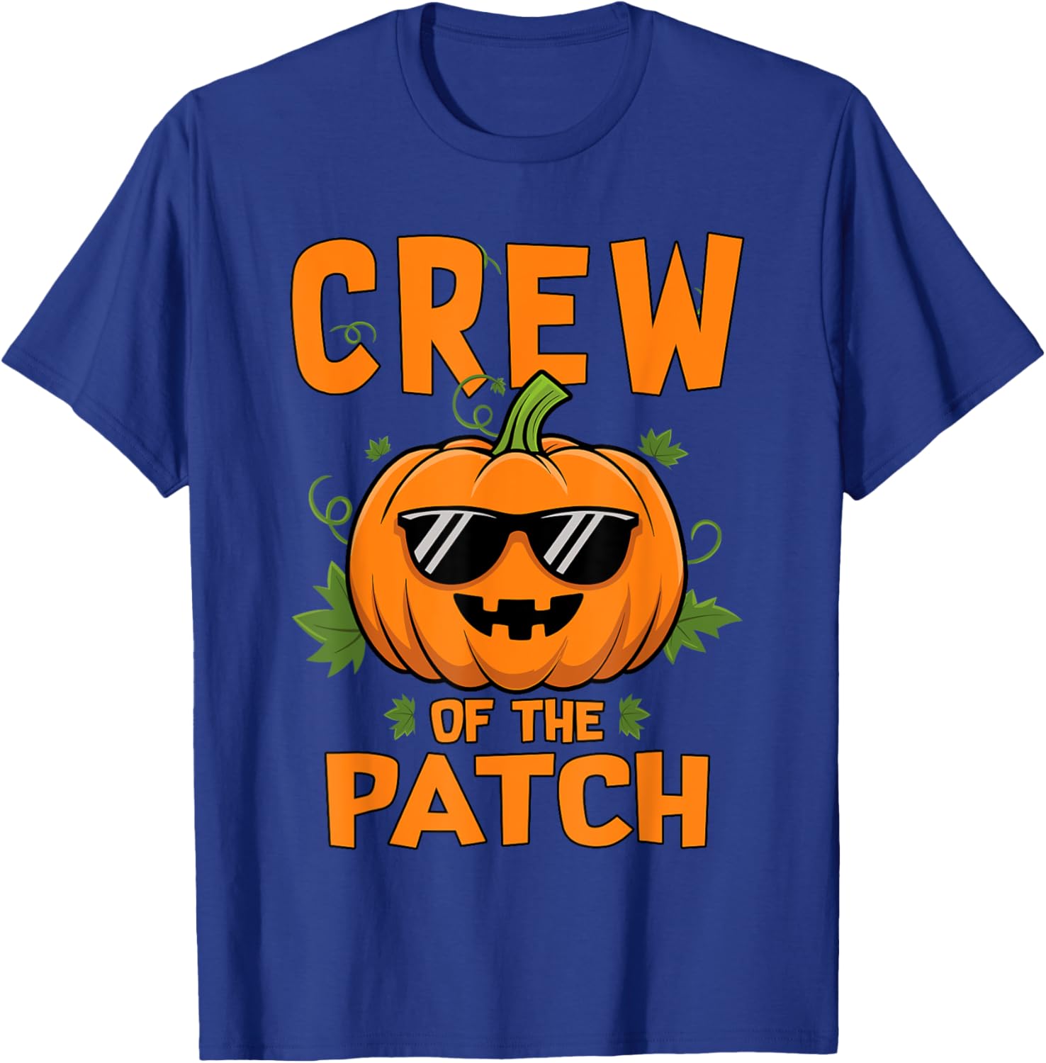 Pumpkin Crew of the Patch Family Matching Halloween T-Shirt - T-Shirt | Royal