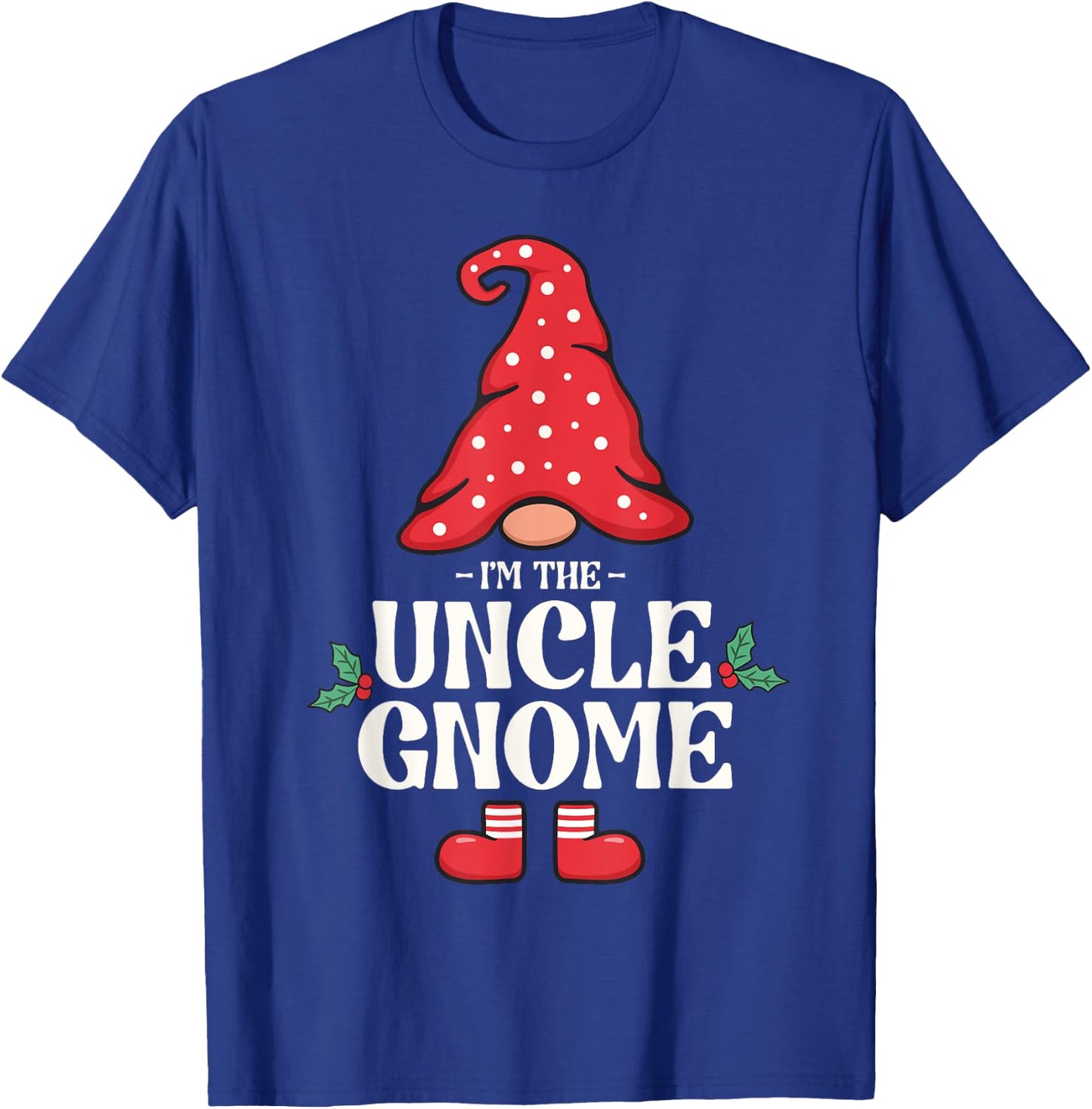 The Uncle Gnome Funny Family Matching Group Christmas T-Shirt - T-Shirt | Royal