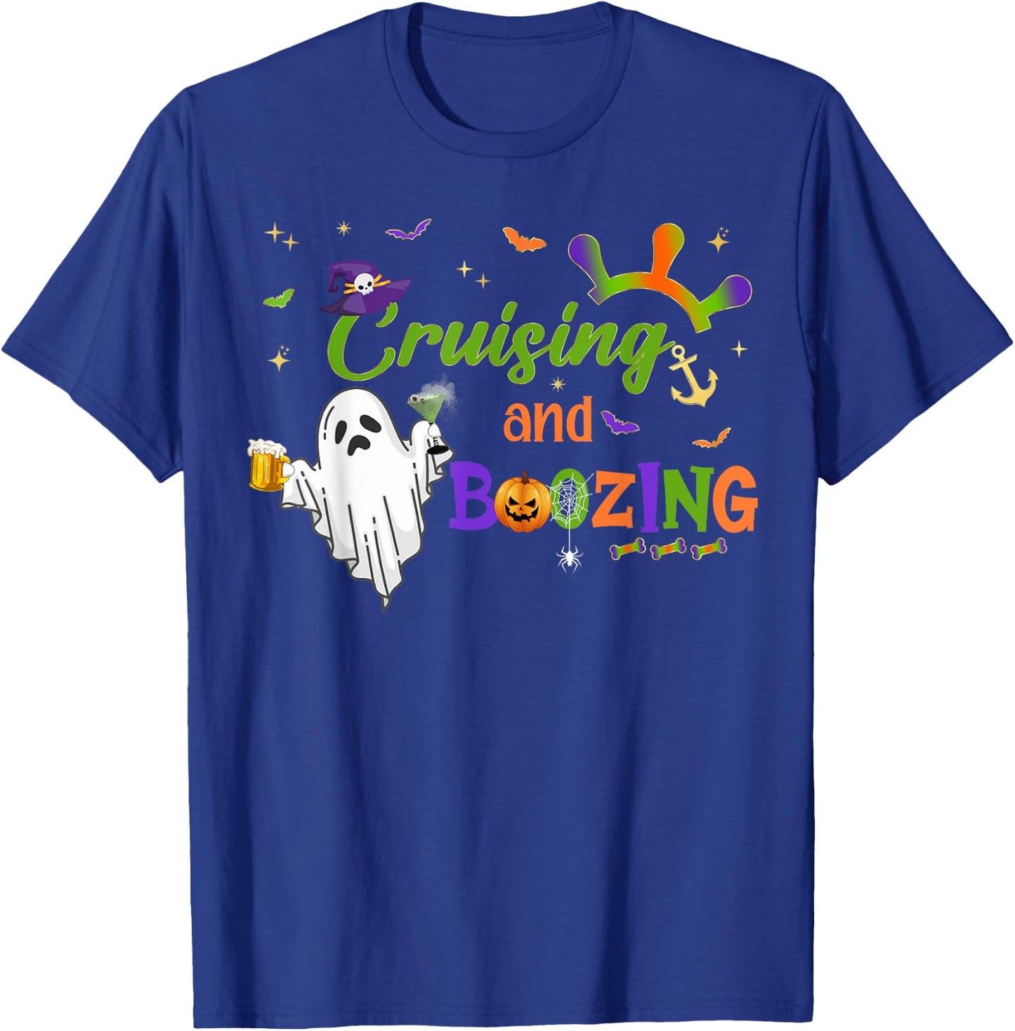 Halloween Party Cruise Crew Booze Drinking Beer Girls Trip T-Shirt - T-Shirt | Royal