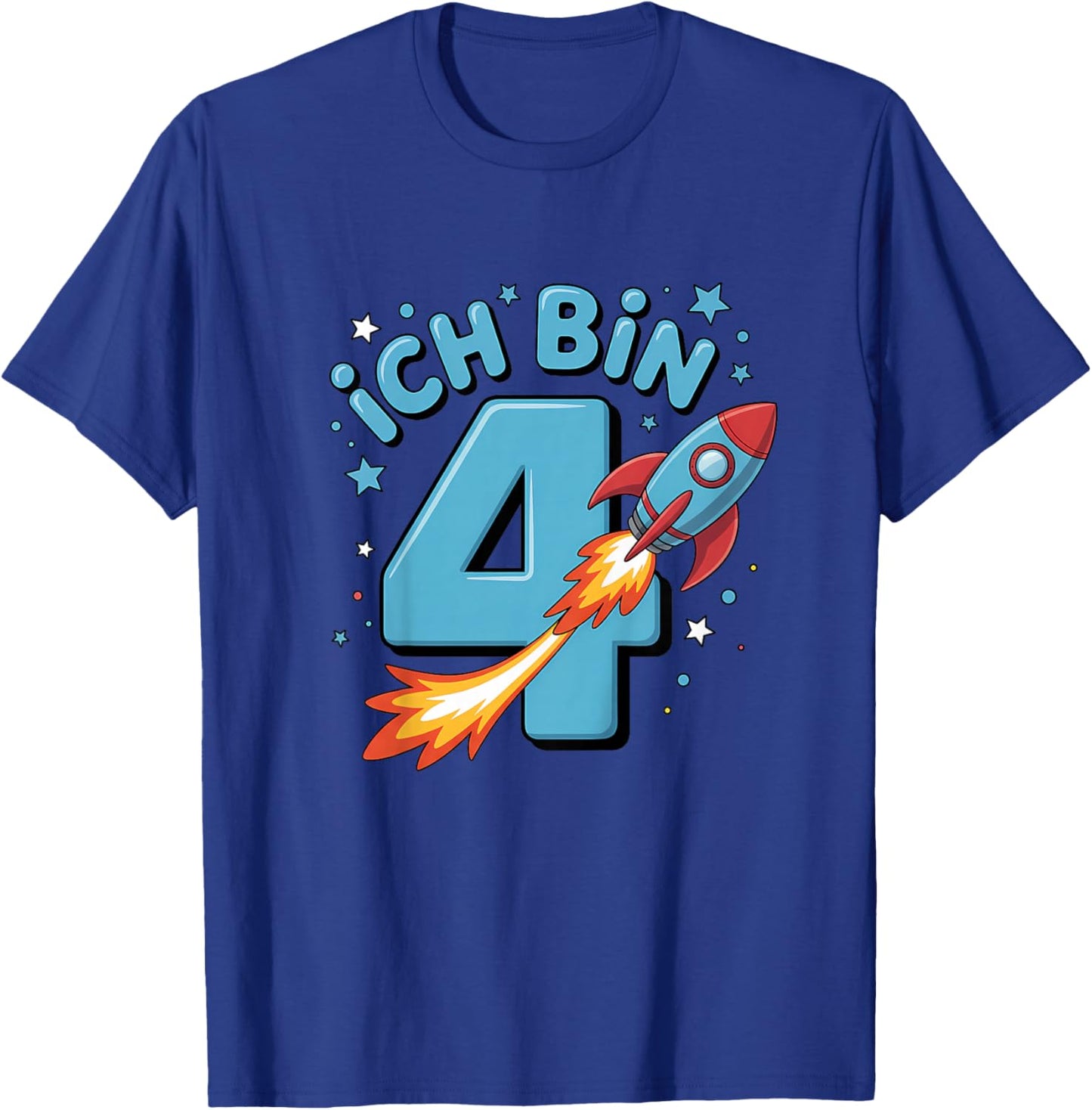 Ich Bin 4 Rakete Geburtstag 4. Geburtstag Junge Weltall T-Shirt - T-Shirt | Royal