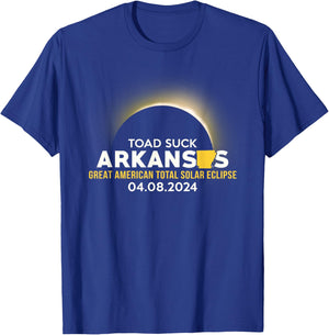 Toad Suck, AR Arkansas Total Solar Eclipse 2024 T-Shirt - T-Shirt | Royal